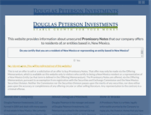 Tablet Screenshot of douglaspetersoninvestments.com